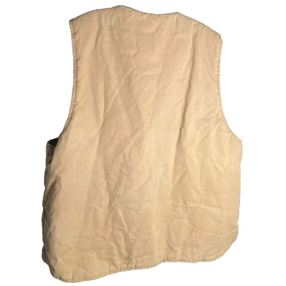 Cowboy Workwear men's vest Full Zip Tan Canvas lined chore barn quilted size unk